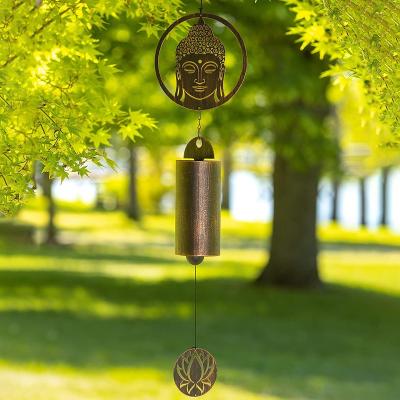 China Classy Zen Buddha Outdoor Garden Decor Rustic Wind Bell for sale