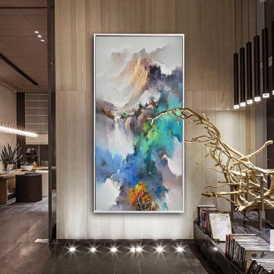 China Modern Simple Impressionist Abstract Painting Unframed Stretched Wood For Hanging for sale