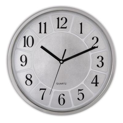 China Retro Kitchen Antique Wall Clocks Atomic Non Ticking Battery Operated Style 12silver Decorative Silent Wall Clock For Bedroom Liv Bathroom for sale