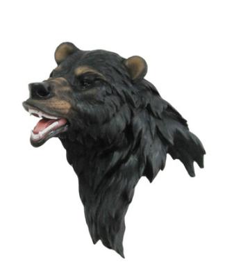 China From Europe In Wolf Head Wall Polyresin Sculptures Animal Home Decor for sale