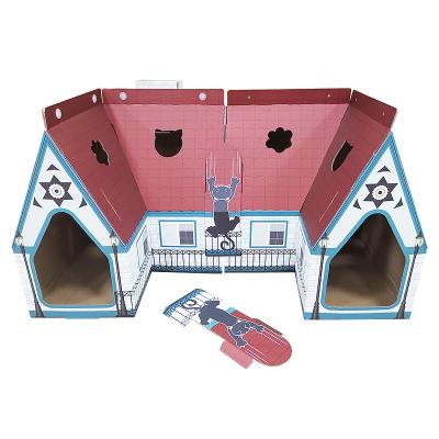 China 2021 breathable the new design wholesale combine Cat Toy Aisle Pet Cat House Cat Play House for sale