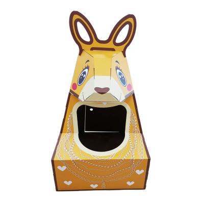 China Corrugated Cardboard Cat House Factory Wholesale Price Farm Concessions Breathable Assembly Structure Easy Support Customization for sale