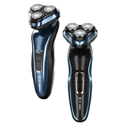 China Amazon Hot Selling Triple Face Electric Razor Beard Shaver Waterproof Rechargeable Rotary Nose Trimmer Men's Electric Blade Hair Shaver for sale