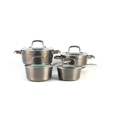 China Sustainable Aluminum Pot Non Stick Casserole Sets Cookware Sets Wholesale for sale