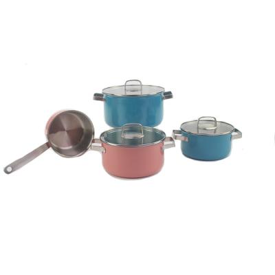 China High Temperature Coating Colored Paint China Factory HTP Sustainable Non Stick Aluminum Pot Assembly for sale