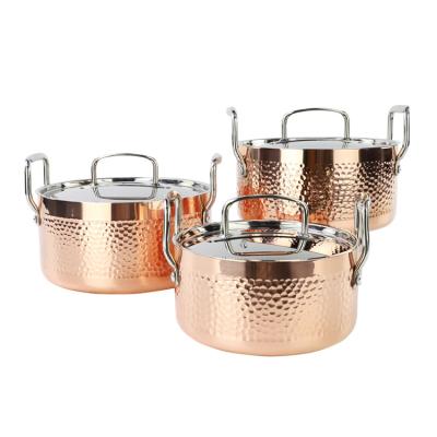 China Axa-Hight Quality Axa-Hight Quality Copper Casserole Dish To Cookware Soup Stock Pots Sustainable Cooking Pot Casserole Stock Pot for sale