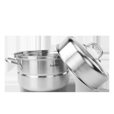 China Wholesale Axa Induction Stainless Steel Pot Cooking Soup Viable and Stock Pots Steamer Pot Cookware Set Kitchen for sale