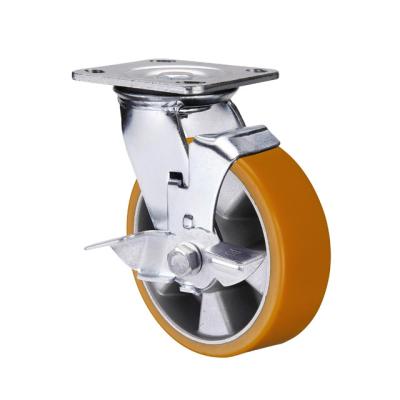 China High Quality Side Brake 4 5 6 8 Inch Garment Shops Low Profile Bearings Caster Wheels Heavy Duty for sale