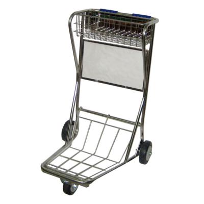 China Luggage Airport Luggage Trolley Stainless Steel Silent Non-marking Moving Elastic Rubber Wheel 120kg Load Capacity for sale