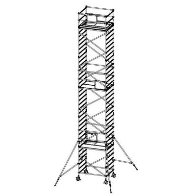 China Traditional torri mobili in alluminio su ruote 10m mobile scaffold tower with checklist for sale