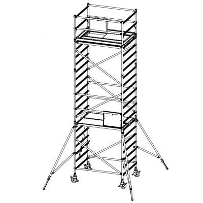 China Traditional Professional Geruste 5m Aluminum Mobile Tower Scaffolding With Boards for sale