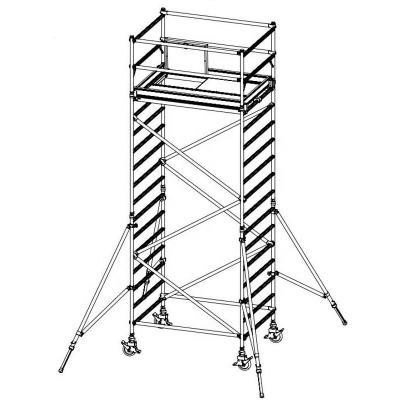 China 4m professional alugerust professional fahrgerust rolling scaffolding aluminum tower for sale