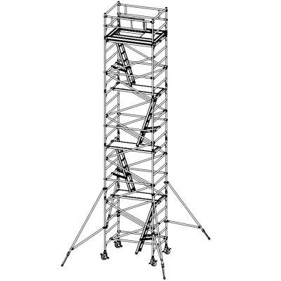 China Alugerust Industrial Fahrgerust Aluminum Portable Work Site 8m Scaffolding Tower for sale