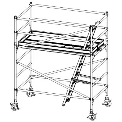 China OEM Modern Aluminum Rolling Scaffold Tower Manufacturers 2m Wide Mobile Hire for sale