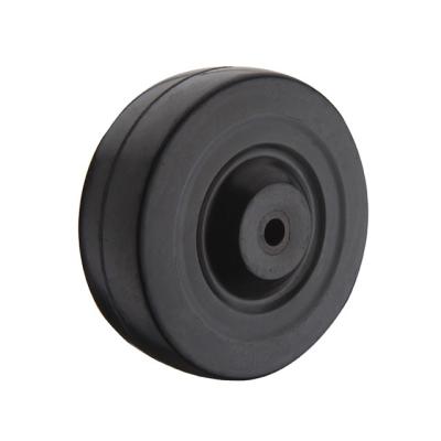 China Sigle Wheel Hard Rubber Single Wheel 4/5/6/8 Inch Hard Rubber Caster Wheel for sale