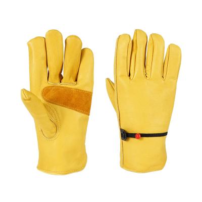 China Factory Outdoor Work Series Welder Gloves Anti-Heat Work Safety Flame Retardant Leather Gloves For Welding Metal Protective Gloves For Welding for sale