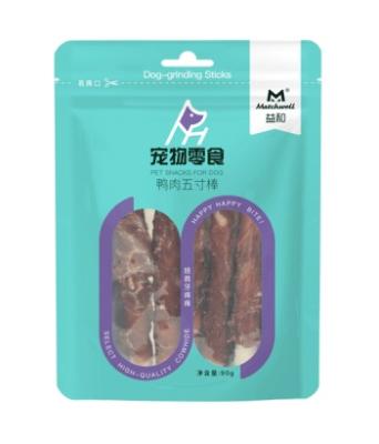 China Sustainable Duck Wrapped Rawhide Stick Natural Rawhide Dental Dog Treats for sale