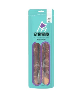 China Sustainable Duck Wrapped Rawhide 30cm Roll Raw Dog Treats Chewy Dog Treat for sale