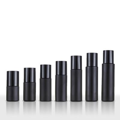 China Wholesale Luxury Cosmetic Matte Black Cream Matte Black Cream Bottles Personal Care Jars and Jars 30ml 50ml 100ml Pump Lotion Bottles 30g 50g Glass for sale