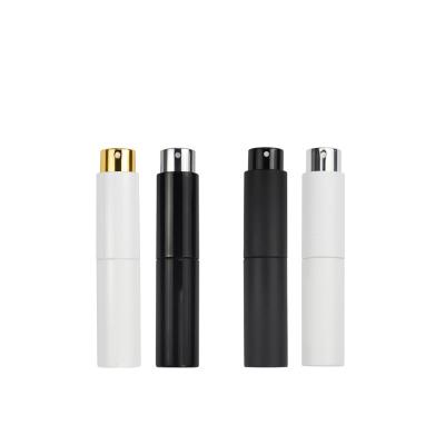 China NEW Modern Round Pattern10ml White Marble Aluminum Twist Up Refillable Travel Perfume Atomizer for sale