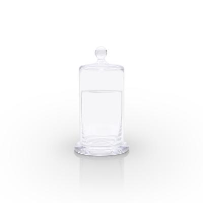 China Home Decoration Wholesale Clear Dome Bell Glass Candle Jars Aromatherapy Glass Candle Holder Empty Glass Jars For Candle Making for sale