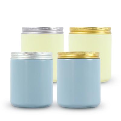 China Home Decoration Wholesale 8oz empty glass jars for candle making glass candle jars with golden lid for decoration for sale