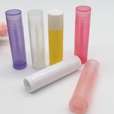 China Wholesale Cosmetics 5ml 5g Lip Balm Stick Lip Gloss Container Lip Balm Tubes Transparent Colorful Black White Empty Tubes for sale