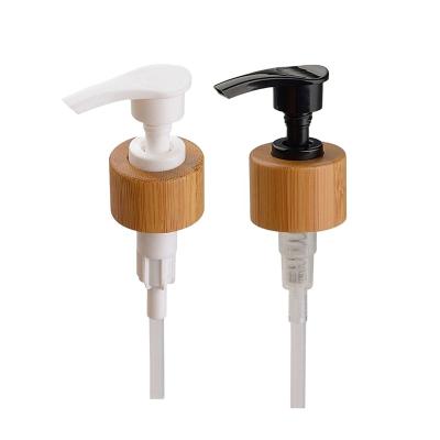 China Non Spill Customize 24/410 Bamboo Wood Wooden Hand Soap Dispenser Lotion Pump Lotion Pump Wash Dispenser for sale