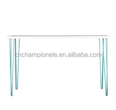 China White Bar Table High Hairpin Long Bar Top , Wooden Bar Top Table for sale