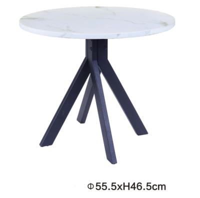 China DINING TABLE MDF top coffee table and dining furniture plastic end table with iron feet for sale