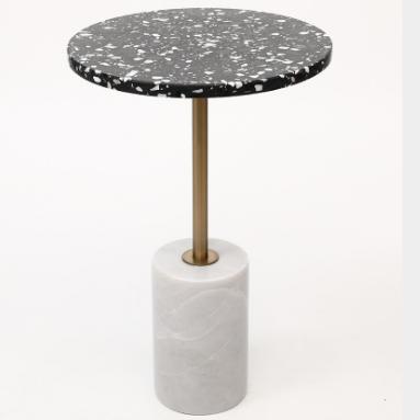 China Coffee Table Black Terrazzo Coffee Table Top Marble Low Coffee Table for sale