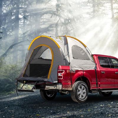 Chine Straight Bracing Type Amazon Bestselling Pickup Truck Resort Canvas Carry Living Bell Tent For Camping à vendre