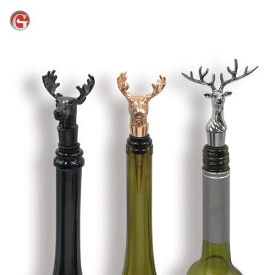 China OEM & Factory OEM ODM Factory Wholesale Custom Lock Deer Bottle Stopper Display Riser Rack Rabbit Wine Bottle Stopper For Wine for sale