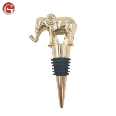 China OEM & Wholesale Custom Packing Material Hand Factory OEM Red Wine Stoppers Crew Tumbler Shape Animal Head Cork Wine Stopper for sale