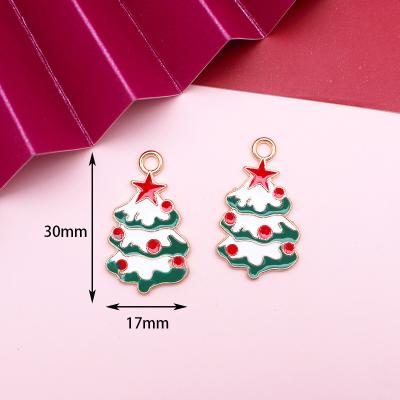 China Business Gift 1 PC Assorted Christmas Tree Accessories Gifts/Souvenirs/Decorations Enamel Charm Pendant For Necklace Bracelet Anklet Earring Jewelry for sale