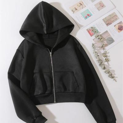 China Wholesale Customized Crop Top Hoodies Women Print Breathable Custom Ladies Women Sweatshirts Blank Pullover for sale