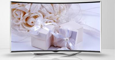 Chine L'intense luminosité OLED mince a courbé l'écran d'éléphant de pouce 4K Android de l'écran 49 de TV à vendre