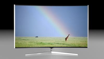 Chine Le bâti de mur de l'armoire 4K en métal de la CE a courbé TV Smart UHD avec du verre trempé à vendre