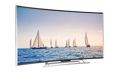 China 65 „Android 4,4 de Reactietijd van het de slimme 4K Gebogen LEIDENE ranguhd paneel 8ms van TV A Te koop