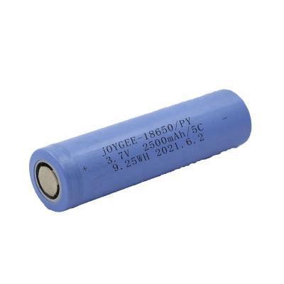 China Toys Cycle Best Life Long Battery Rechargeable Battery 3.7v 5C 2500mAh Lithium Ion Batteries 18650 for sale