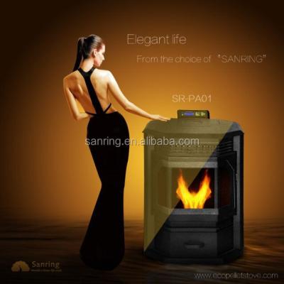 China 13 KW Modern Elegant European Style Biomass Pellets Stove Freesdanding For Sale Te koop