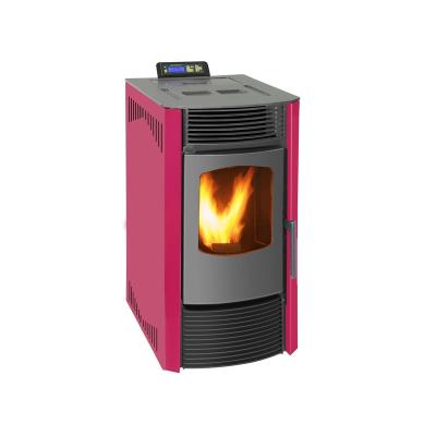 China 9KW Small Modern Smokeless Pellet Stove Freestanding Installation Type With Remote Control à venda