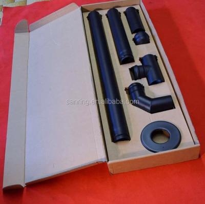 Chine Durable Black Painting kitchen chimney pipes, 80 mm diameter pellet stove pipes à vendre