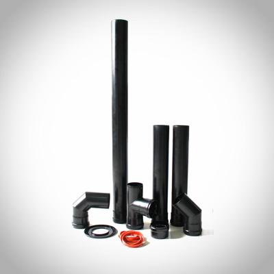 Chine Cast Iron Chimney Flue Vent Pipe 80 Mm Diameter For Stove Use ,Fireplace Parts à vendre