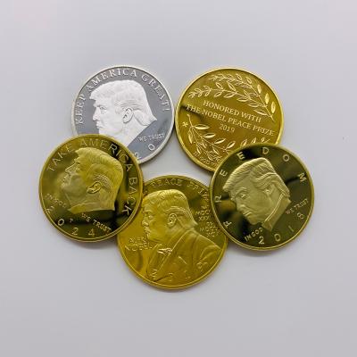 China Europe Coin Wholesale Delicate Souvenir Donald Trump Glossy Embossed Gold Plated Combine Custom Challenge Coins for sale