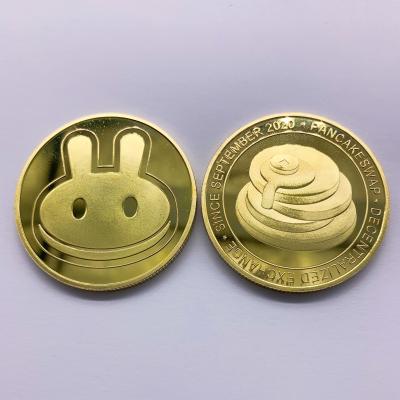 China Europe Gold Plated Token Coin Bunny Coins Collectible Coins Commemorative Exchange Physical Souvenir Pancake Coins for sale