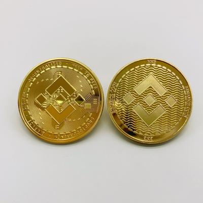 China Europe 40mm Metal Gold Plated BNB Binance Collectible Coins Physical Commemorative Coins Souvenir Coins for sale