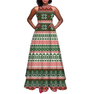 China Anti-wrinkle drop shipping women loose dresses polynesian tribal christmas dress tattoo design samoan christmas sleeveless dresses wholesale for sale