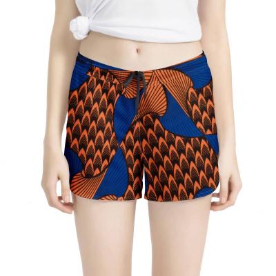 China Wholesale Ethnic African Gym Shorts Sports Workout Vintage Style Anti-wrinkle Dashiki Custom Gym Shorts Women for sale