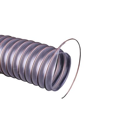 China High Quality Ventilation Food Industry Flexible Copper Wire Reinforced PU Pipeline for sale